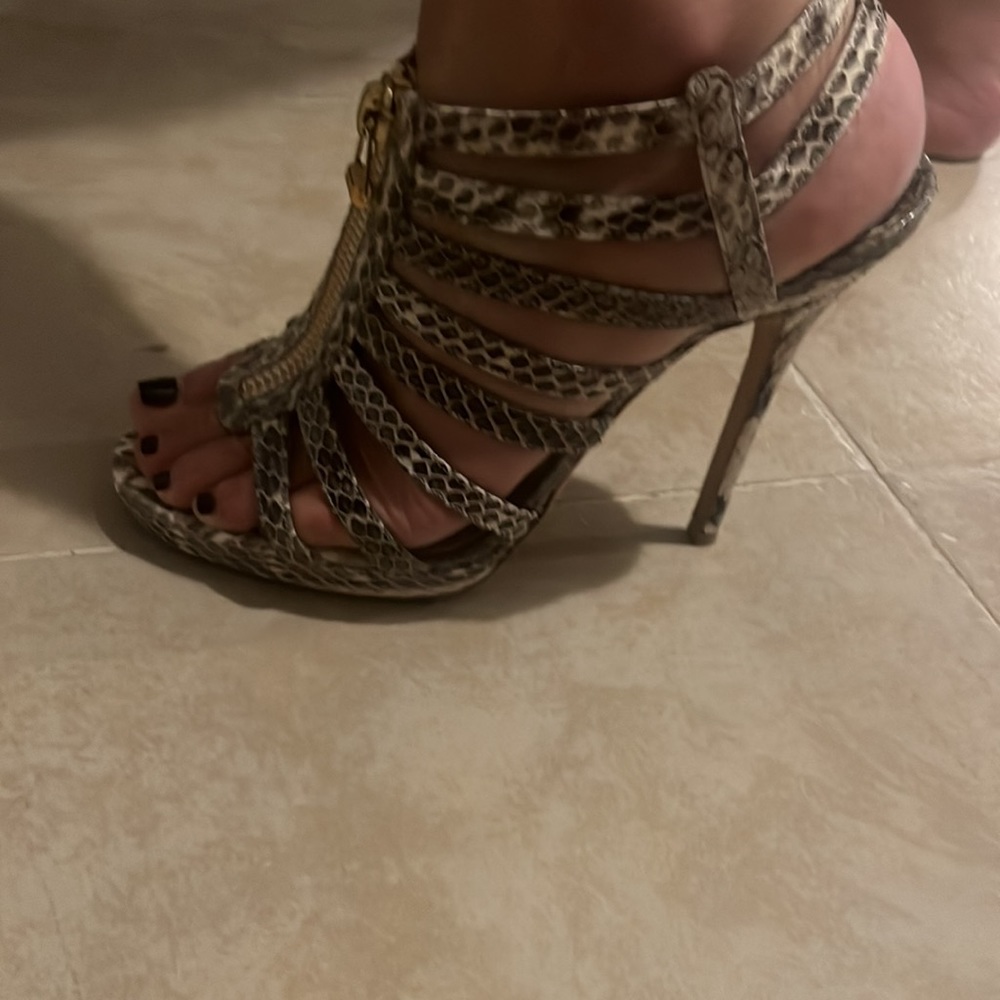 Jimmy Choo Python Cage Heels - image 7